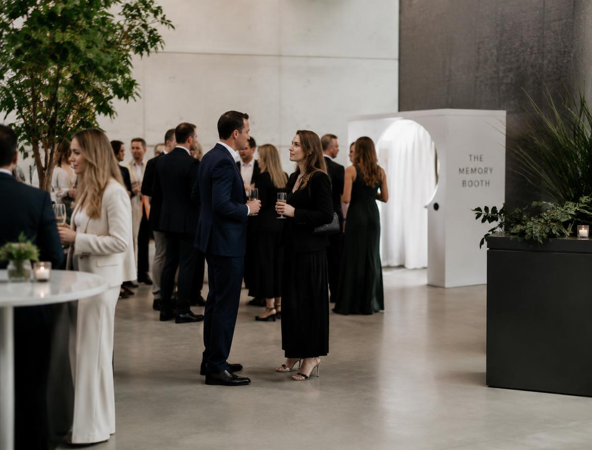 Guests at a corporate brand event